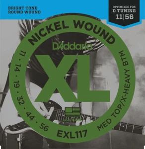 D'Addario EXL117 Cuerdas de níquel enrolladas Mediana Superior/Extrapesada Inferior 11-56 - Imagen 1 de 1