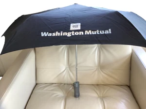 Windproof Flat Travel Umbrella with Wrist strap & Gel Handle Washington Mutual - Picture 1 of 7