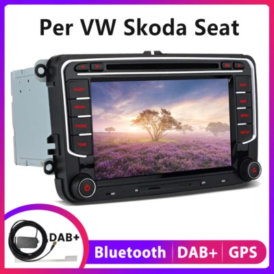 DAB+Für VW Seat Alhambra Altea Leon Autoradio 2DIN CD GPS Navi Wince6 FM SWC USB - Bild 1 von 4
