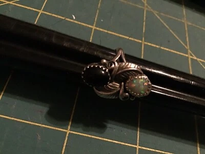 925 Sterling Silver Turquoise Leaf Ring Size 4.75 Signed BD - Image 1 of 4