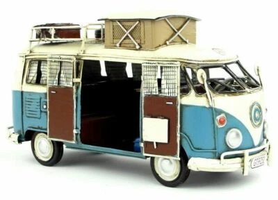 Circa 1962 Scatola di Latta Modello 1.18 Scala Camper Furgone,Hippie Auto - Immagine 1 di 4