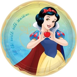 Disney Princess Classic Cartoon Birthday Party 9" Paper Dinner Plates SNOW WHITE - Picture 1 of 1