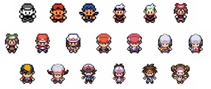 1.5" Pokémon Overworld Player Pixel Sprite Glossy Waterproof Vinyl Sticker Art - Picture 1 of 22