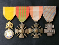WW2 Original set French Medals Cross 1939-1945 North Africa Free French Forces