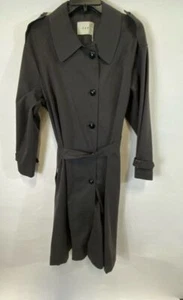 NWT FAV Womens Gray Belted Pockets Collared Long Sleeve Trench Coat Size XXL - Picture 1 of 4