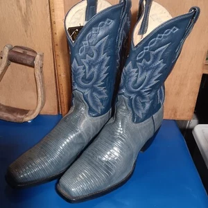 Botas de vaquero para mujer talla: 9,5 Dan Post Gris Lagarto L, Azul emb U artículo: P287 - Imagen 1 de 11
