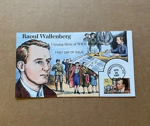 US FDC Collins Hand-Painted #3135 Raoul Wallenberg  1997 - Picture 1 of 3