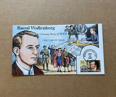 US FDC Collins Hand-Painted #3135 Raoul Wallenberg  1997 - Image 1 of 3