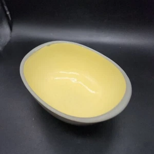 MCM Harker Ware Ceramic Pottery Serving Bowl Golden Dawn Yellow Gray Vintage - Picture 1 of 6