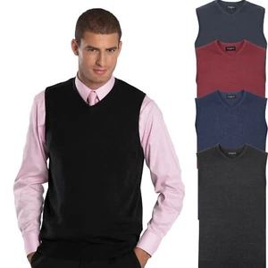 Suéter de punto de escote en V fácil de cuidar para hombre talla grande XS 4XL 716M - Imagen 1 de 6