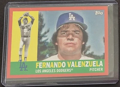 2017 Topps Archives Fernando Valenzuela 25/25 Red Los Angeles Dodgers - Image 1 of 3