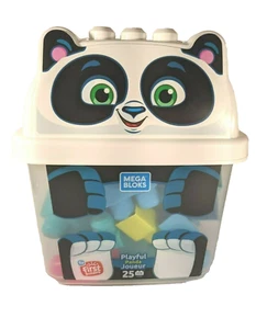FISHER PRICE MEGA BLOKS PLAYFUL PANDA 25 PIECE FIRST BUILDERS PLAY SET Ship Fast - Picture 1 of 4