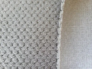 Upholstery chenille squares Fabric 6 Yards X 56" light gray color sofa, cushions - Picture 1 of 12