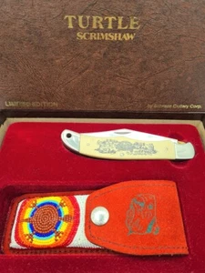 RARE SCHRADE CUTLERY USA LIMITED EDITION POCKET FOLDING KNIFE - TURTLE - Picture 1 of 7
