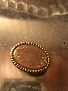 Victorian gold tone tie tac/pin engraved - Picture 1 of 5