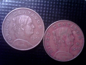 MEXICO 5 CENTAVOS 1968 1969 SEP05 - Picture 1 of 2