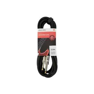 3M Braided 6.3mm Mono Jack to Jack Classic Retro Guitar Lead Black - Picture 1 of 3