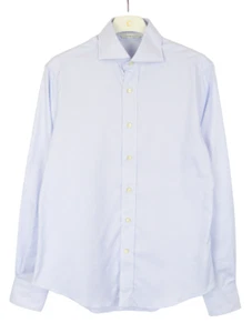 SUITSUPPLY Slim Fit Formal Shirt Men's MEDIUM Button Up Cutaway Neck Patterned - Picture 1 of 11