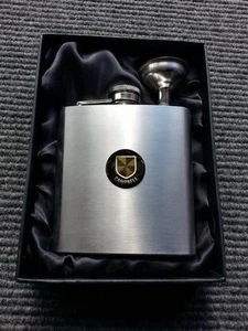 CAMPBELL Clan Coat of Arms Hipflask Brushed Stainless Steel Gift Idea - Picture 1 of 1