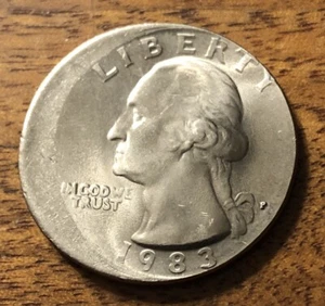 1983-P Off Center Mint Error, Washington Quarter No.4 - Picture 1 of 4