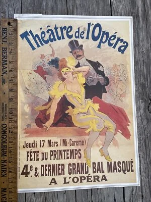Papel de arte 18" Theatre De Opera Paris Toulouse-Lautrec impressão pôster - Imagem 1 de 3