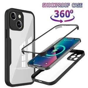 360 Cover Full Hybrid Shockproof Case for iPhone 14 Pro Max Plus 13 12 11 X XR 8