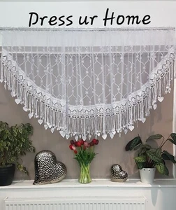 Ready made net curtain small window guipure lace marquisette kitchen - Picture 1 of 14