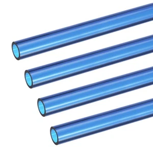 PETG Tuyautérie Dur Tube 10mm ID 14mm Dia Externe 0.5m Bleu Lumière 4pcs - Photo 1/7