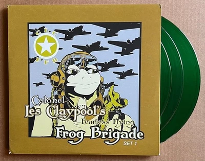 Les Claypool's Fearless Flying Frog... –Live Frogs Set 1 & 2 RARE 3X green vinyl - Image 1 of 4