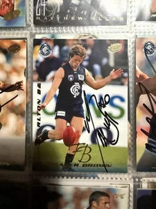 AFL Select 1999 Carlton Fraser Brown Autographed card - Foto 1 di 2