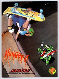 Print Ad 1986 Santa Cruz Skateboard Slasher Totally 80s Designs 8.25" x 10.75" - Picture 1 of 1