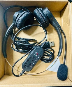 USB Headset mit Mikrofon Noise Cancelling USB Kopfhörer für Computer Laptop - Bild 1 von 1