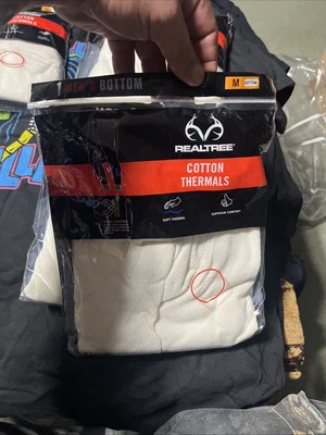 Realtree Mens Cotton Thermals Bottoms Size M - Image 1 of 4