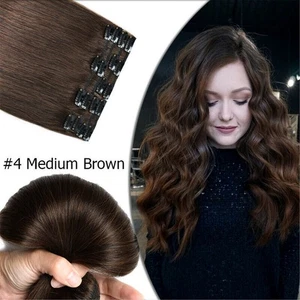 180 g 8 piezas Liquidación Venta Clip Más Grueso en Extensiones de Cabello Humano Remy 100% Real EE. UU. - Imagen 1 de 13