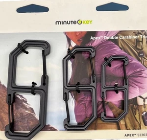 Apex Doppelkarabiner Trio Aluminium eloxiert schwarz Minutenschlüssel 6061 Aluminium {D} - Bild 1 von 8