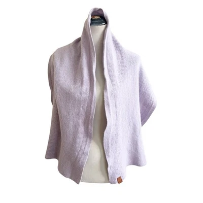 Fabletics Mujer Lana Mezcla Cachemira Gruesa Tejido Bufanda Púrpura Lavanda Invierno Foto 1 de 4