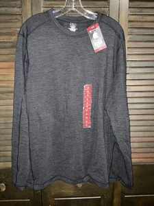 Men's NWT Maker’s Mark Luxe DARK GRAY Brushed Crew Long Sleeved Shirt Sz XL - Picture 1 of 3