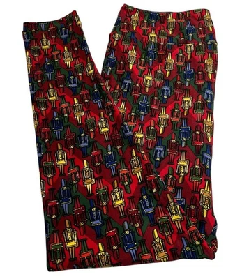 LuLaRoe Leggings TC2 Alto Curvilíneo 2 Navidad Vacaciones CASCANUECES Soldado Militar Foto 1 de 4