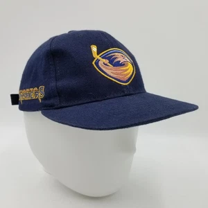 Vintage Atlanta Thrashers Hat Cap Logo Strap Back NHL Hockey Made In USA Needle - Picture 1 of 14