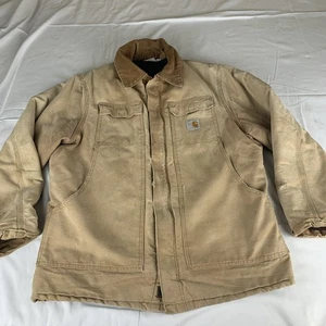 Chaqueta de Colección Carhartt 100 Años Para Hombre L o XL? Edredón envejecido forrado años 80 trabajo EE. UU. - Imagen 1 de 16