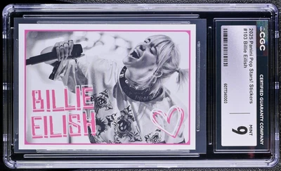 Billie Eilish 2025 Panini Pop Stars! Stickers #103 CGC 9 Mint - Image 1 of 4