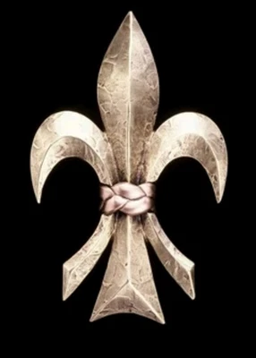 Colby Smith Door Knocker Brass Heavy Fleur De Lis Stylized Lily Iris New  - Image 1 of 4