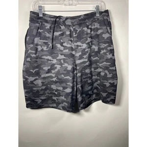 Lululemon Camouflage Trainingsshorts Sport Gym Laufen Training Kordelzug Größe L - Bild 1 von 7