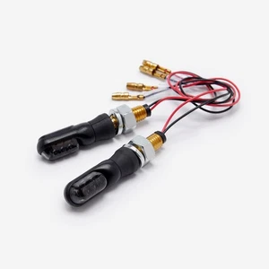Lextek Mini LED Blinker matt schwarz ECE konform Blinkerbaugruppe klar NEU - Bild 1 von 3