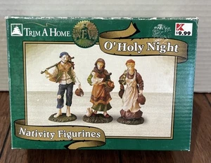Vintage Krippenfiguren Miniaturen 3er Set O Heilige Nacht von Trim A Home - Bild 1 von 23