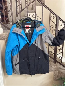 SELTENE Quicksilver Utility Ski Snowboard Jacke Herren M blau/schwarz/grau Colorblock gebraucht, in einwandfreiem Zustand - Bild 1 von 8