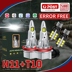 2X H8/H9/H11 LED Headlight Globe Beam Bulbs 6000K White High Power 120W 12000LM - Picture 1 of 24