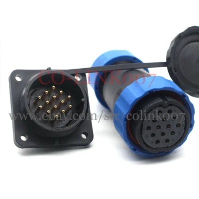 SD28 14Pin Waterproof Connector, Aviation Circular LED power Signal Plug Socket - Image 1 of 4