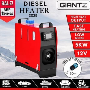 Giantz 5KW Diesel Air Heater 12V Portable LCD Remote Caravan Boat RV Truck 2025 - Picture 1 of 8