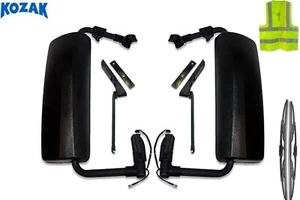 Juego de espejos retrovisores laterales negros eléctricos térmicos compatibles con Volvo VNL 2004-2024 - Imagen 1 de 9